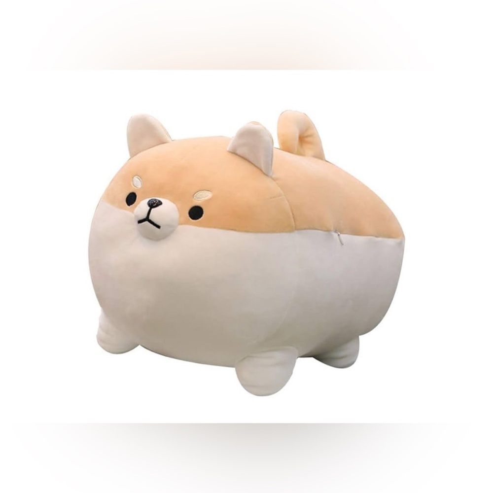 Cute Tan and White Dog Plush Toy